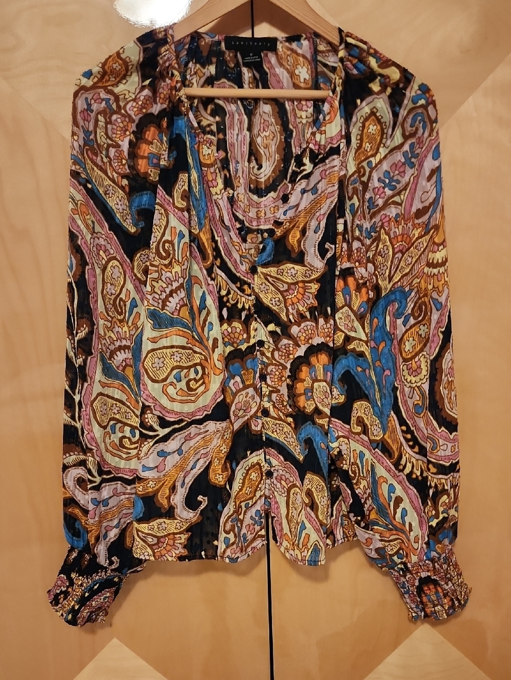 Sanctuary Paisley Blouse Sz Medium